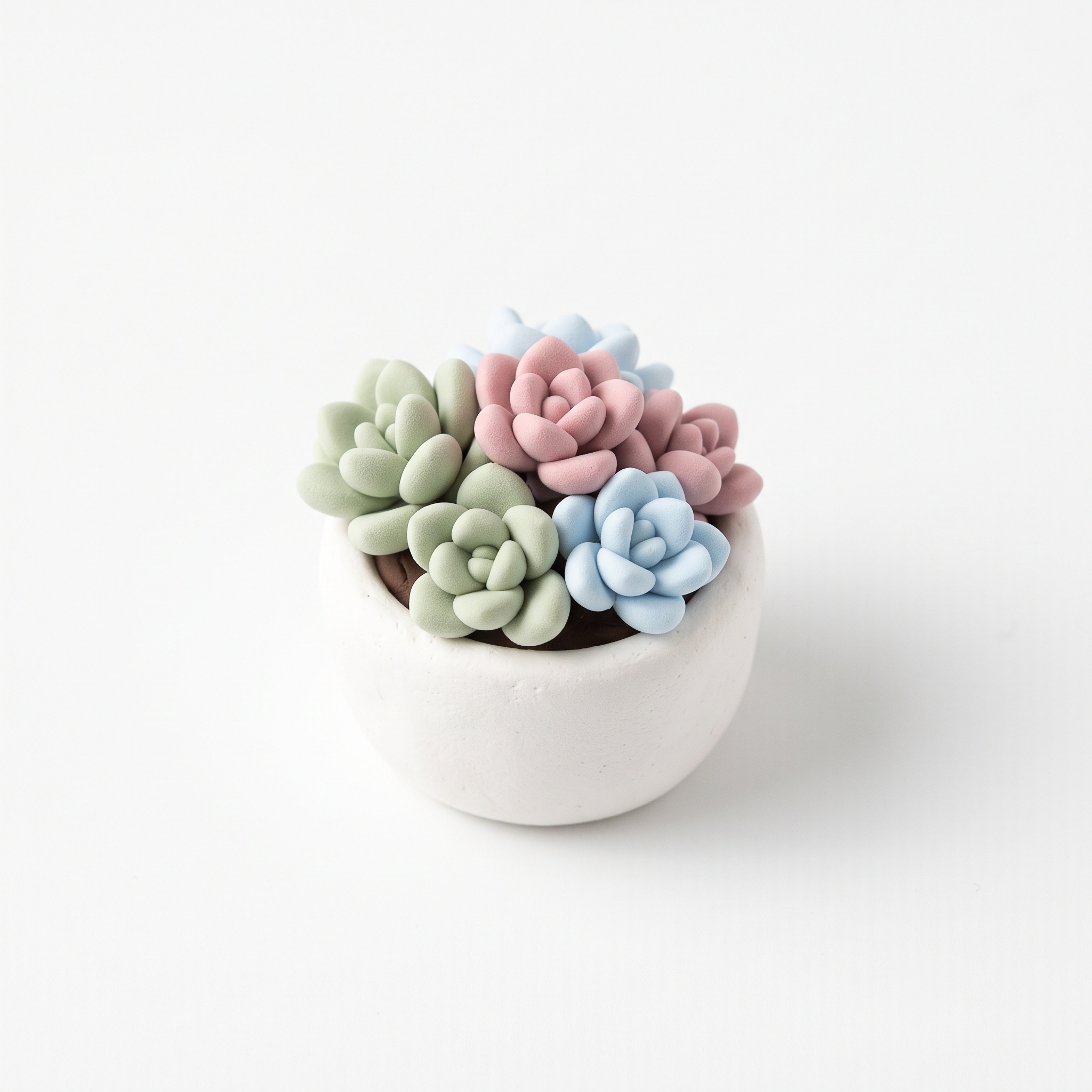 Botanical clay succulent planter